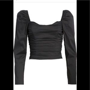 ASTR Ruched Long Sleeve Top
